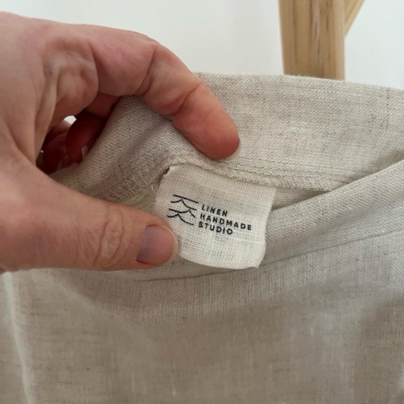 Handmade linen studio skirt - Picture 2 of 6